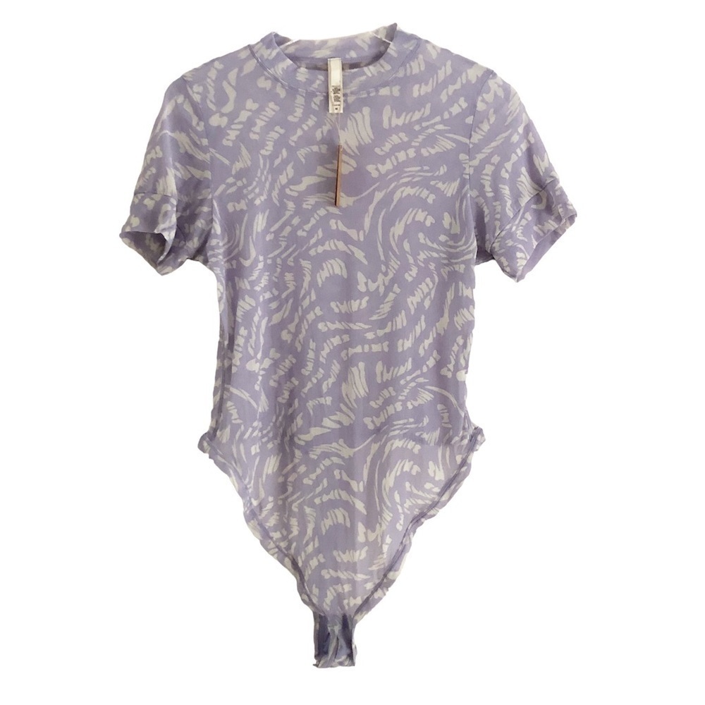 Skims NWT Lilac Swirl Summer Mesh T-shirt Bodysuit 4X - Picture 4 of 11
